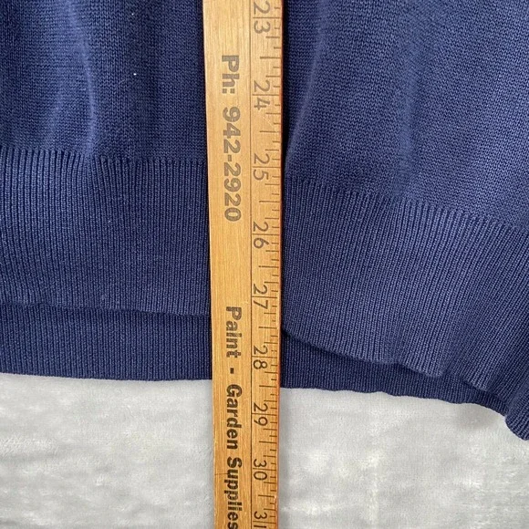 Polo Ralph Lauren Golf Sweater Vest men's XL Sleeveless V-Neck Cotton Knit Blue - Picture 8 of 9